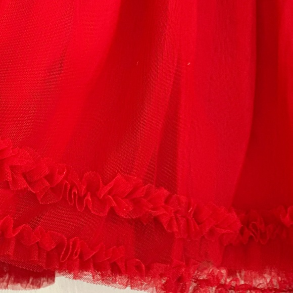 Mini Boden Gorgeous Red Velvet polka dot dress holiday 7-8 - Picture 4 of 6